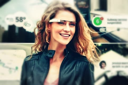 Google Project Glass真机上身图